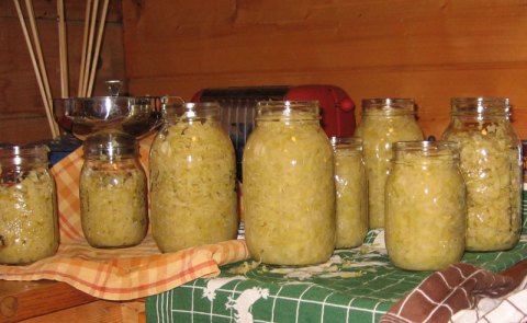 Sauerkraut in Jars